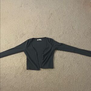 Hollister Navy Ribbed Cardigan